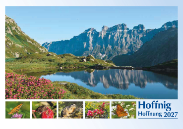 Calendrier mensuel „Espoir“ Allemand - Suisse Allemand 2027